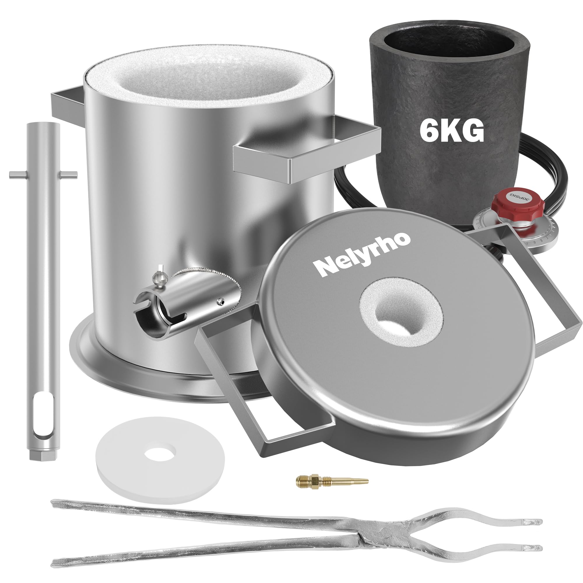 「燃える炉（The Fiery Furnace）」２oz 銀貨 Nelyrho 6KG Propane Melting Furnace Kit with Crucible, Full